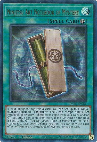 Ninjitsu Art Notebook of Mystery (DABL-EN061) [Darkwing Blast]