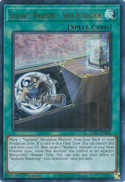 Vaylantz Wakening - Solo Activation (DABL-EN068) [Darkwing Blast]