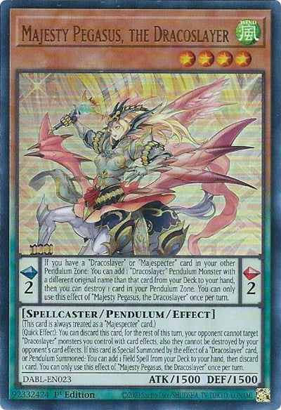 Majesty Pegasus, the Dracoslayer (DABL-EN023) [Darkwing Blast]