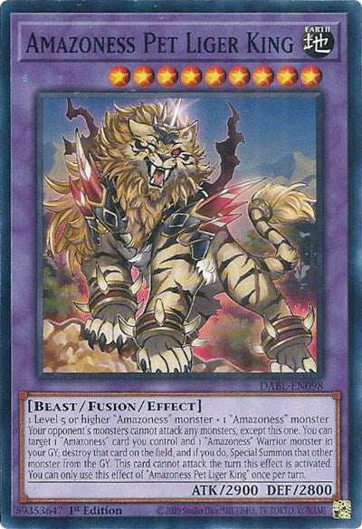 Amazoness Pet Liger King (DABL-EN098) [Darkwing Blast]