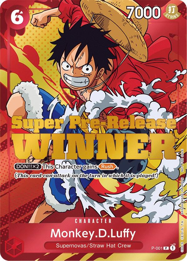 Monkey.D.Luffy (Super Pre-Release) [Winner] (P-001) [One Piece Promotion Cards]