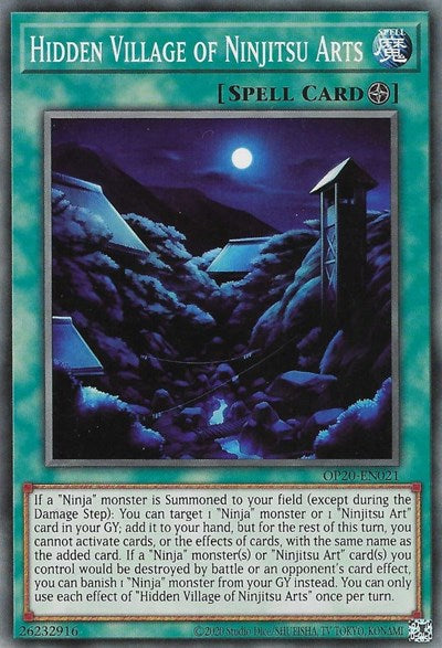 Hidden Village of Ninjitsu Arts (OP20-EN021) [OTS Tournament Pack 20]