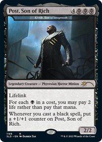 Post, Son of Rich - K'rrik, Son of Yawgmoth (Post Malone) (1186) [Secret Lair Drop Series]