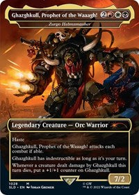 Ghazghkull, Prophet of the Waaagh! - Zurgo Helmsmasher (Borderless) (1028) [Secret Lair Drop Series]