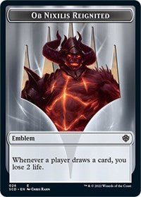 Emblem - Ob Nixilis Reignited Double-Sided Token (26) [Starter Commander Decks]