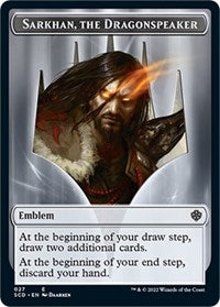 Emblem - Sarkhan, the Dragonspeaker Double-Sided Token (27) [Starter Commander Decks]