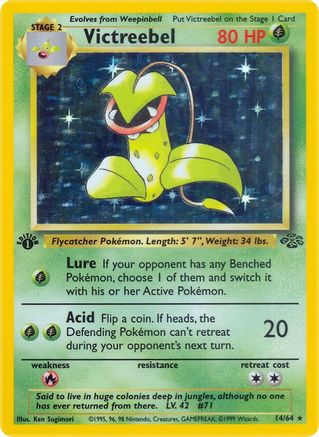Victreebel (14) 014/64  - 1st Edition Holofoil Jungle - Holo Rare