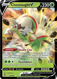Chesnaught V (015/195) [SWSH12: Silver Tempest]