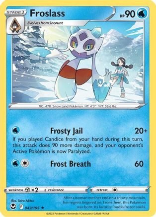 Froslass 043/195  SWSH12 Silver Tempest - Rare