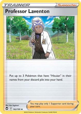 Professor Laventon 162/195  - Reverse Holofoil SWSH12 Silver Tempest - Uncommon