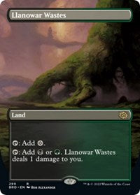 Llanowar Wastes (Borderless) (299) [The Brothers' War]