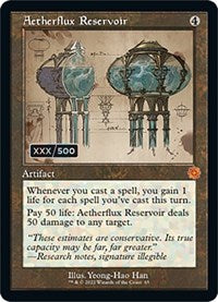 Aetherflux Reservoir (Schematic) (Serial Numbered) (65) [The Brothers' War: Retro Frame Artifacts]