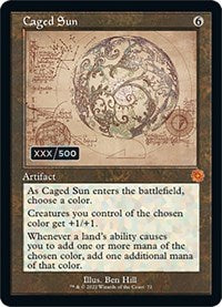 Caged Sun (Schematic) (Serial Numbered) (72) [The Brothers' War: Retro Frame Artifacts]