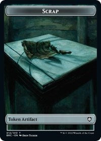 Scrap // Phyrexian Myr Double-Sided Token (12 // 5) [Commander: The Brothers' War]