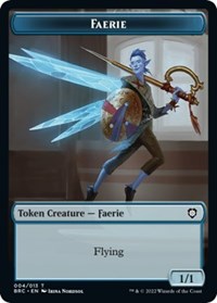 Faerie // Thopter (010) Double-Sided Token (4 // 10) [Commander: The Brothers' War]