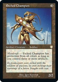 Etched Champion (Retro Frame) (140) [Commander: The Brothers' War]