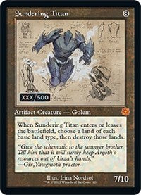 Sundering Titan (Schematic) (Serial Numbered) (120) [The Brothers' War: Retro Frame Artifacts]