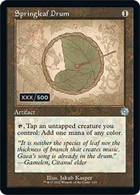 Springleaf Drum (Schematic) (Serial Numbered) (118) [The Brothers' War: Retro Frame Artifacts]