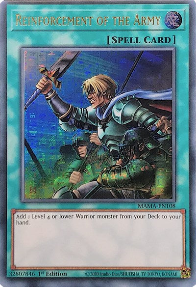 Reinforcement of the Army (Ultra Pharaoh's Rare) (MAMA-EN108) [Magnificent Mavens]