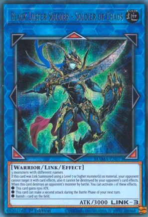 Black Luster Soldier - Soldier of Chaos (Ultra Pharaoh's Rare) (MAMA-EN073) - Magnificent Mavens 1st Edition