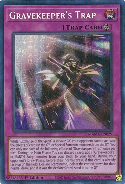 Gravekeeper's Trap (Secret Pharaoh's Rare) (MAMA-EN029) [Magnificent Mavens]