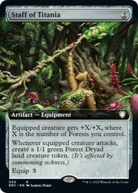 Staff of Titania (Extended Art) (50) [Commander: The Brothers' War]