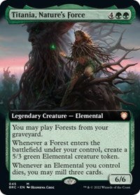 Titania, Nature's Force (Extended Art) (45) [Commander: The Brothers' War]