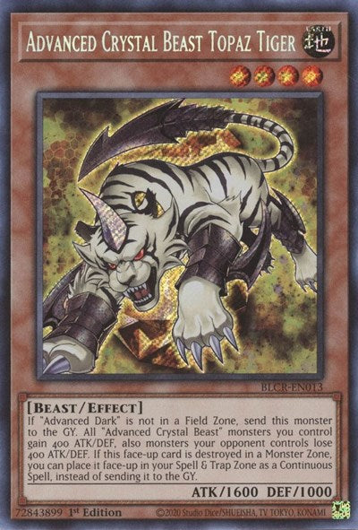 Advanced Crystal Beast Topaz Tiger (BLCR-EN013) [Battles of Legend: Crystal Revenge]