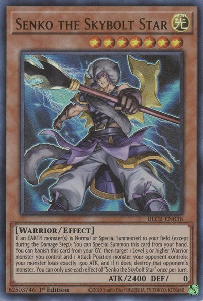 Senko the Skybolt Star (BLCR-EN036) [Battles of Legend: Crystal Revenge]