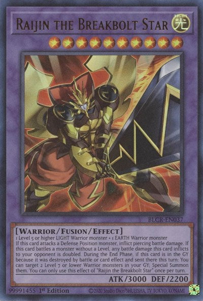 Raijin the Breakbolt Star (BLCR-EN037) [Battles of Legend: Crystal Revenge]