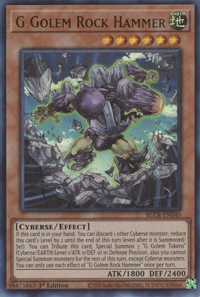 G Golem Rock Hammer (BLCR-EN040) [Battles of Legend: Crystal Revenge]