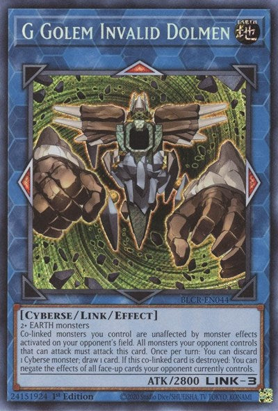 G Golem Invalid Dolmen (BLCR-EN044) [Battles of Legend: Crystal Revenge]