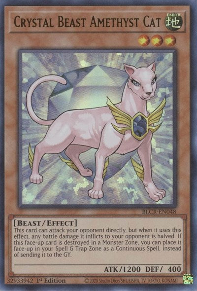 Crystal Beast Amethyst Cat (BLCR-EN048) [Battles of Legend: Crystal Revenge]