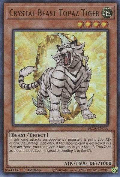 Crystal Beast Topaz Tiger (BLCR-EN050) [Battles of Legend: Crystal Revenge]