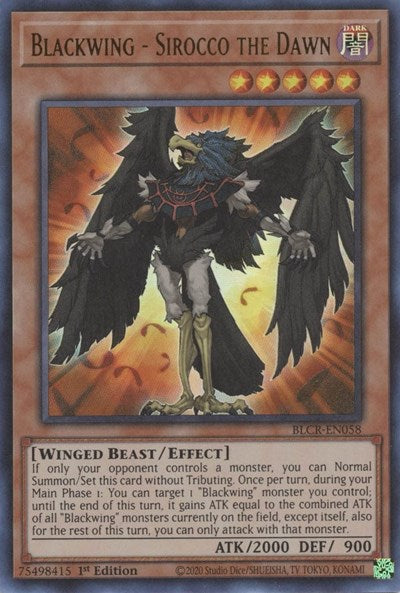 Blackwing - Sirocco the Dawn (BLCR-EN058) [Battles of Legend: Crystal Revenge]