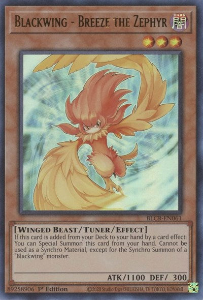 Blackwing - Breeze the Zephyr (BLCR-EN061) [Battles of Legend: Crystal Revenge]
