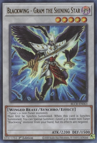 Blackwing - Gram the Shining Star (BLCR-EN063) [Battles of Legend: Crystal Revenge]