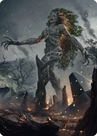 Titania, Gaea Incarnate Art Card (27) [Art Series: The Brothers' War]