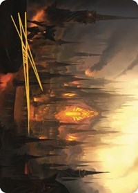 Mishra's Foundry Art Card (Gold-Stamped Signature) (46) [Art Series: The Brothers' War]