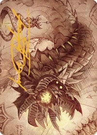 Wurmcoil Engine Art Card (Gold-Stamped Signature) (81) [Art Series: The Brothers' War]