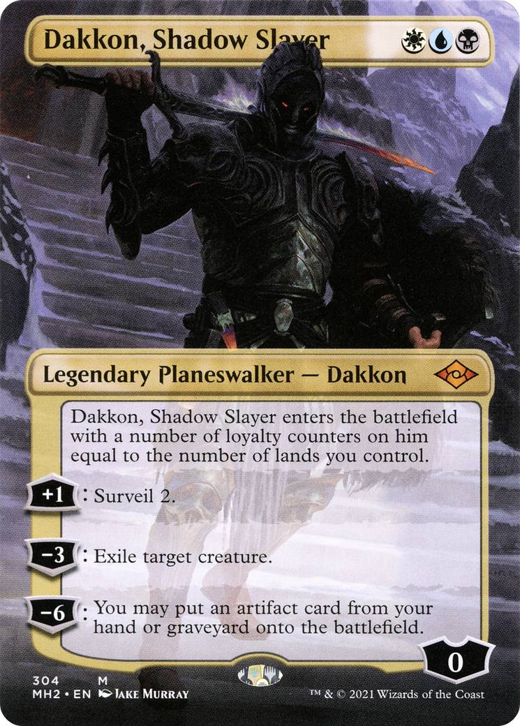 Dakkon, Shadow Slayer (Borderless) (MH2-304) - Modern Horizons 2 Foil
