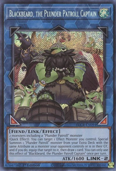 Blackbeard, the Plunder Patroll Captain (BLCR-EN094) [Battles of Legend: Crystal Revenge]