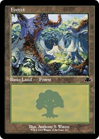 Forest (411) (Retro Frame) (411) [Dominaria Remastered]