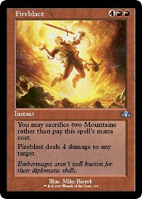 Fireblast (Retro Frame) (319) [Dominaria Remastered]