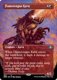 Flametongue Kavu (Borderless) (432) [Dominaria Remastered]
