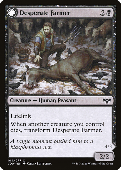 Desperate Farmer (VOW-104) - Innistrad: Crimson Vow: (Double Faced Transform)