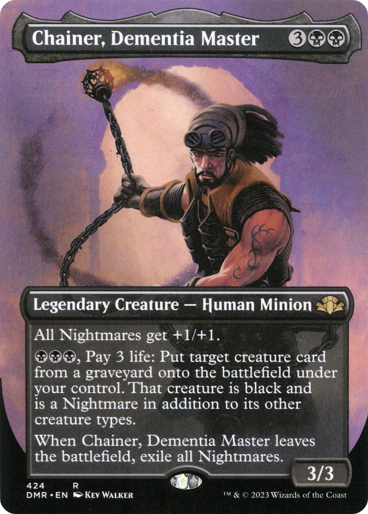 Chainer, Dementia Master (Borderless) (DMR-424) - Dominaria Remastered (Borderless) Foil