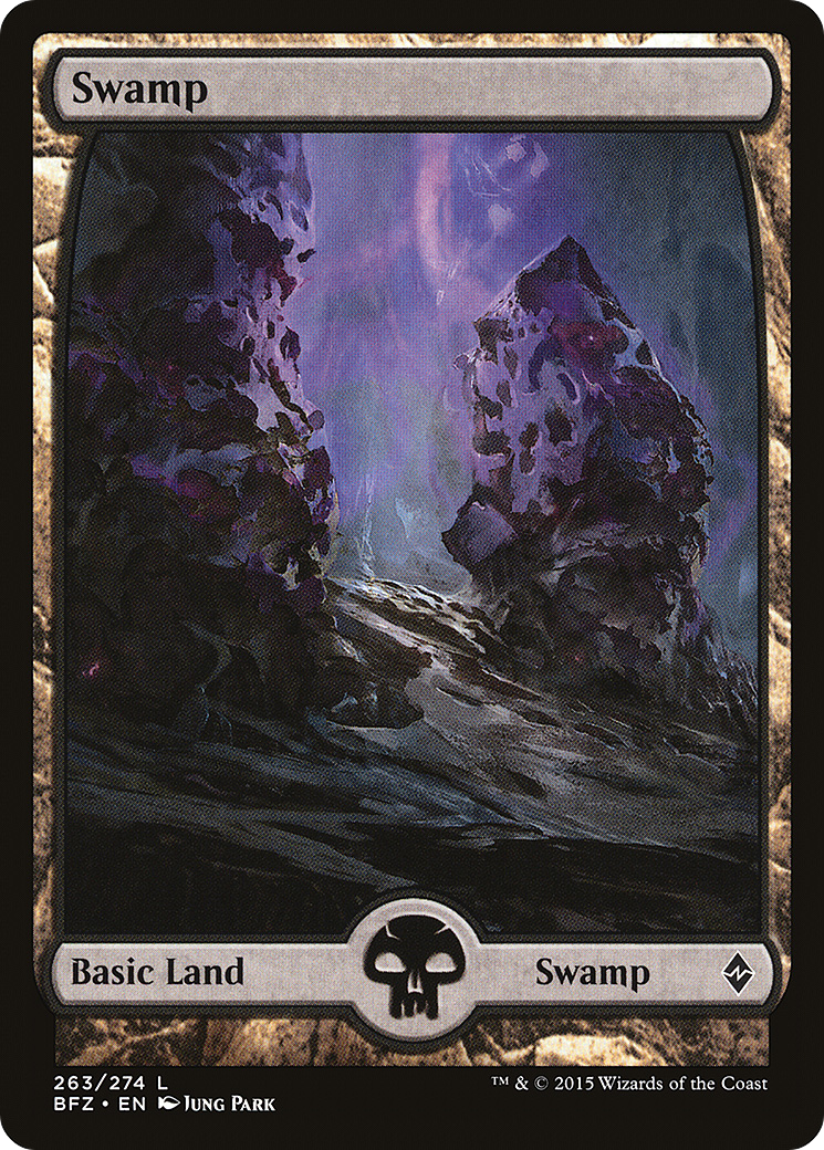 Swamp (263) - Full Art (BFZ-263) - Battle for Zendikar Foil