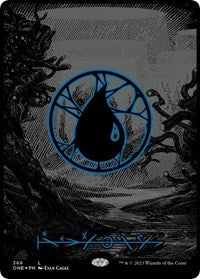 Island (Phyrexian) - Full Art (Oil Slick Raised Foil) (366) [Phyrexia: All Will Be One]
