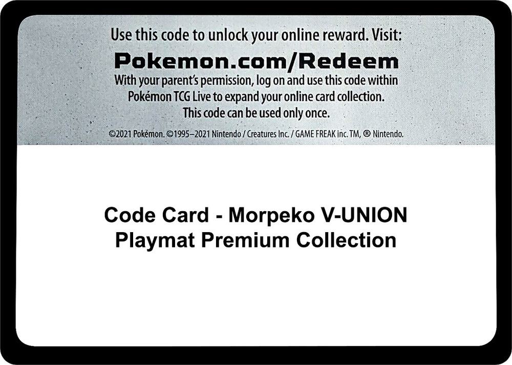 Code Card - Morpeko V-UNION Playmat Premium Collection [SWSH: Crown Zenith]